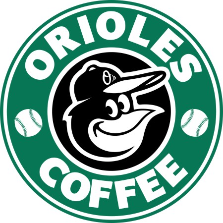 Baltimore Orioles Starbucks Coffee Logo vinyl decal